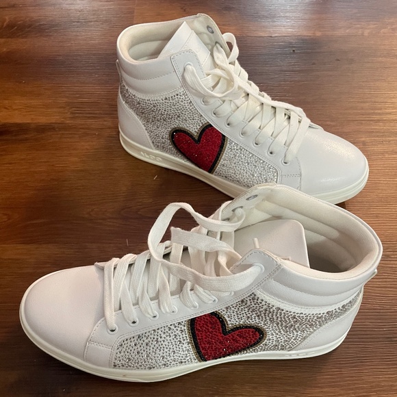 Aldo Heart Glitter Sneakers - Picture 1 of 4